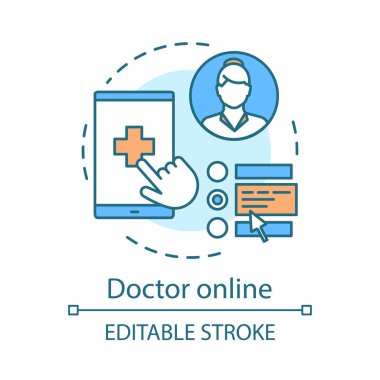 Doktor online konsept simgesi
