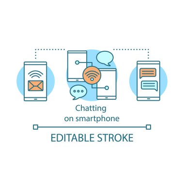 Akıllı telefon kavramı simgesi sohbet