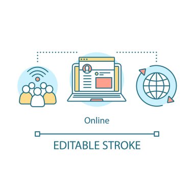 Çevrimiçi kavram simgesi