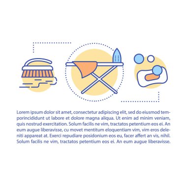 Temizlik makalesi sayfa vektör şablonu