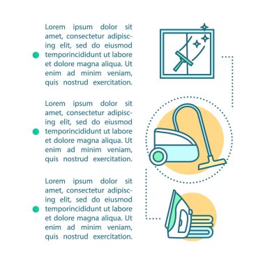 Ev bakım makalesi sayfa vektör şablonu