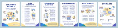 Temizlik ajansı broşür şablon düzeni
