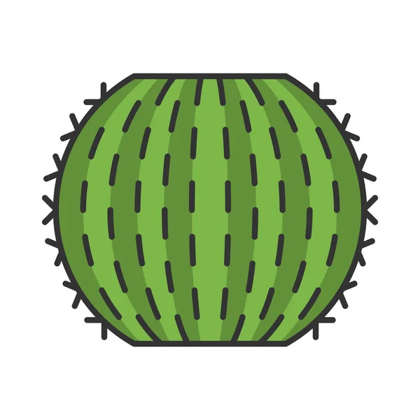 Baril cactus icône de couleur — Image vectorielle