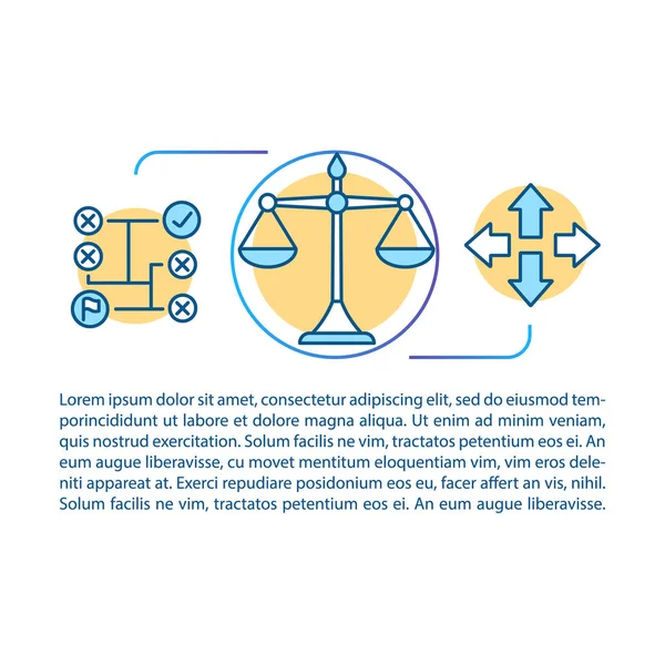 Modelo de vetor de página de artigo de ética empresarial —  Vetores de Stock