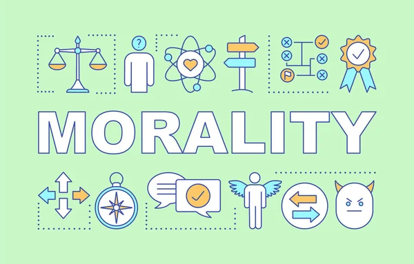 Баннер понятий морали — стоковый вектор