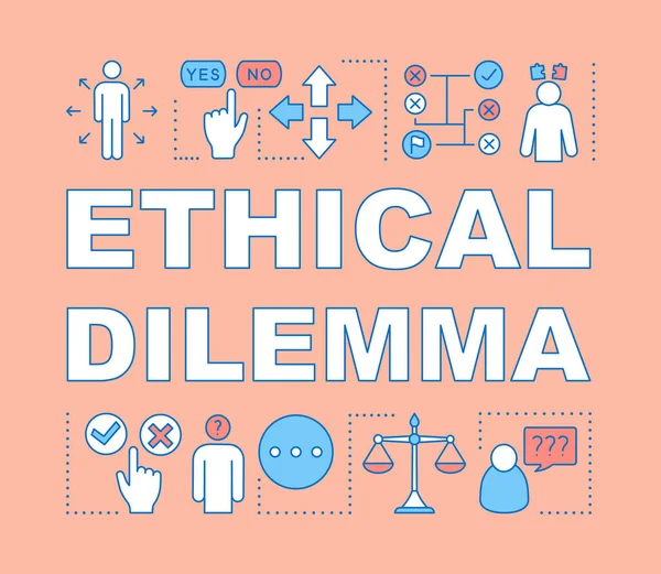 Баннер понятий этической дилеммы — стоковый вектор