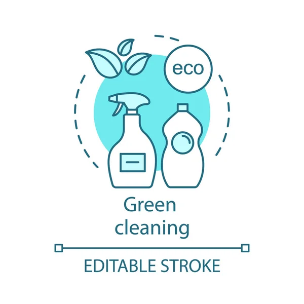 Icono de concepto de limpieza verde — Archivo Imágenes Vectoriales