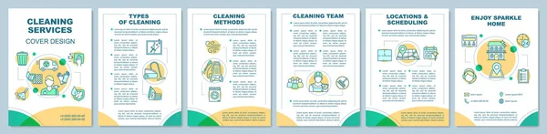 Cleaning services brochure template layout — Stock Vector