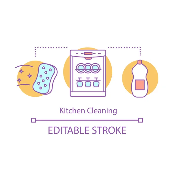 Concept de nettoyage de cuisine icône — Image vectorielle