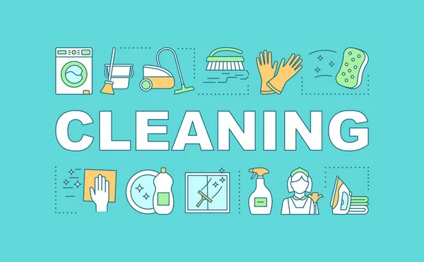 Cleaning word concepts banner — Stock Vector