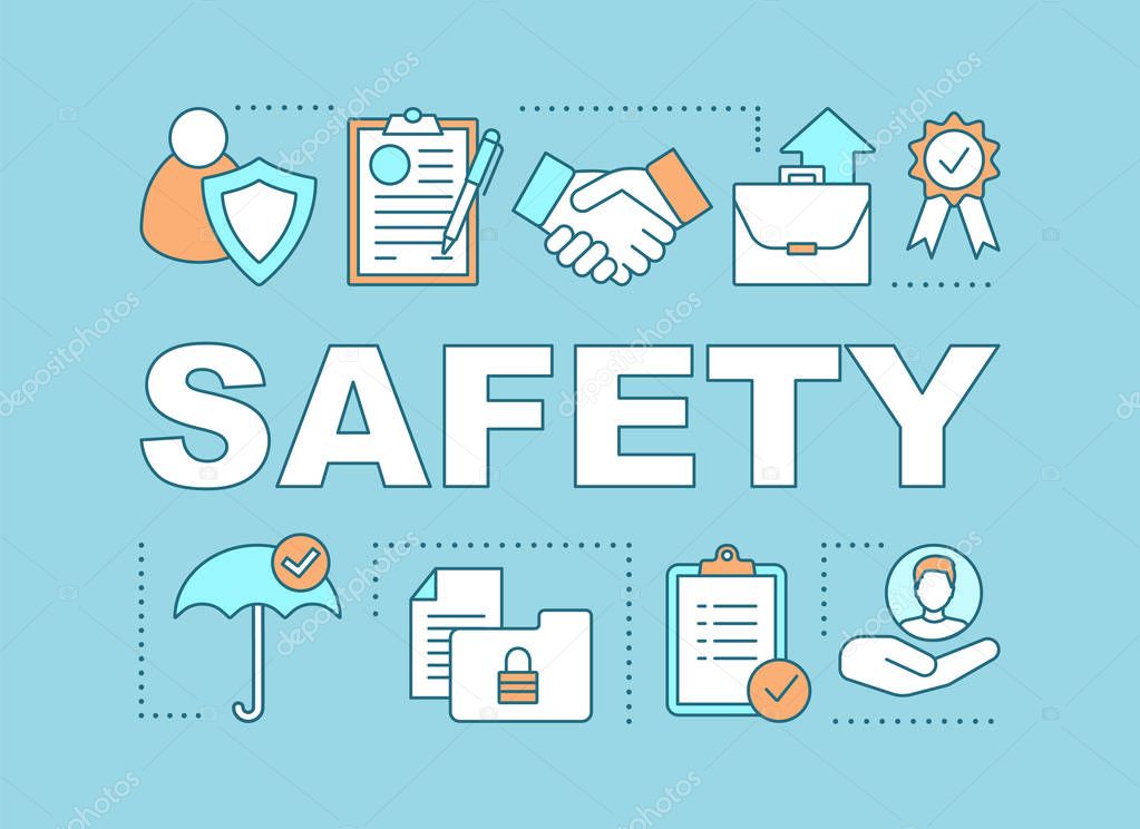 Safety word concepts banner