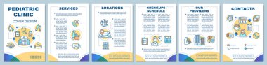 Pediatrik klinik broşür şablon düzeni