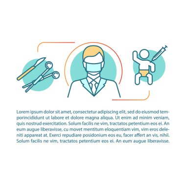 Pediatrik Cerrahi makale sayfası vektör şablonu