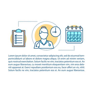 Check-up programı makale sayfası vektör şablonu