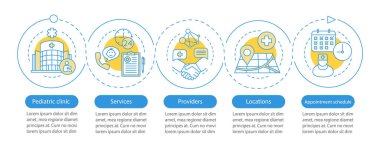 Pediatrik klinik vektör İnfografik şablonu
