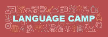 Yaz dili kampı kelime kavramları Banner