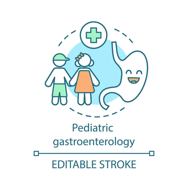 Symbol dětské gastroenterologické koncepce — Stockový vektor