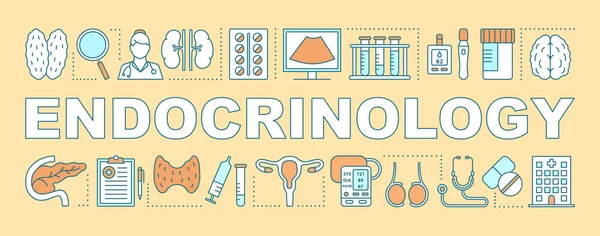 Endocrinología palabra conceptos banner — Vector de stock