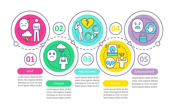 Sert duygular vektör Infographic şablonu