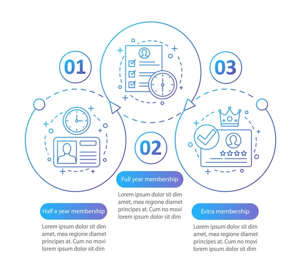 Üyelik, abonelik vektör İnfografik şablonu