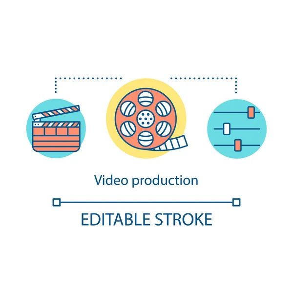 Icono de concepto de distribución de vídeo — Vector de stock