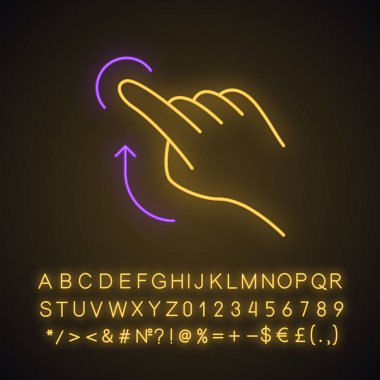 Hareket neon ışık simgesikadar flick