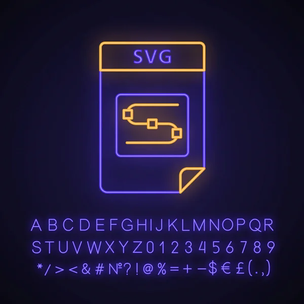 SVG file neon light icon — Stock Vector