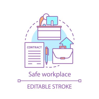 Güvenli işyeri kavramı simgesi