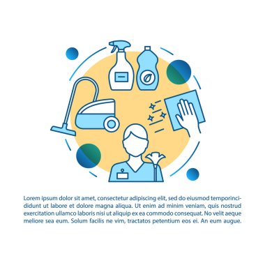 Otel temizlik makale sayfası vektör şablonu