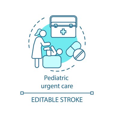 Pediatrik acil bakım kavramı simgesi