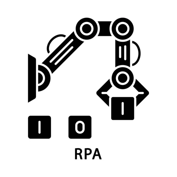 Icona del glifo RPA — Vettoriale Stock