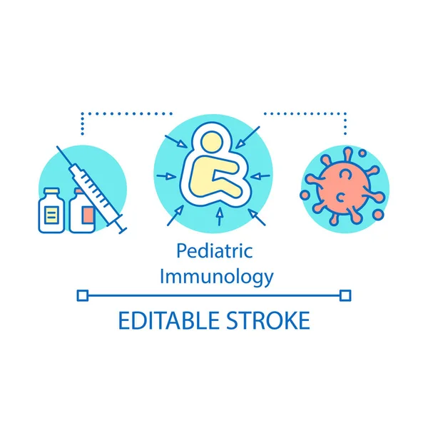 Concept pictogram voor pediatrische immunologie — Stockvector