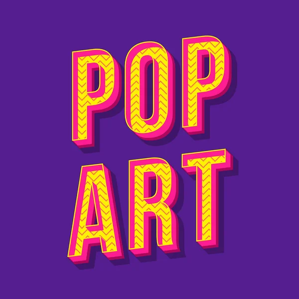 Pop Art Vintage 3D vector belettering — Stockvector