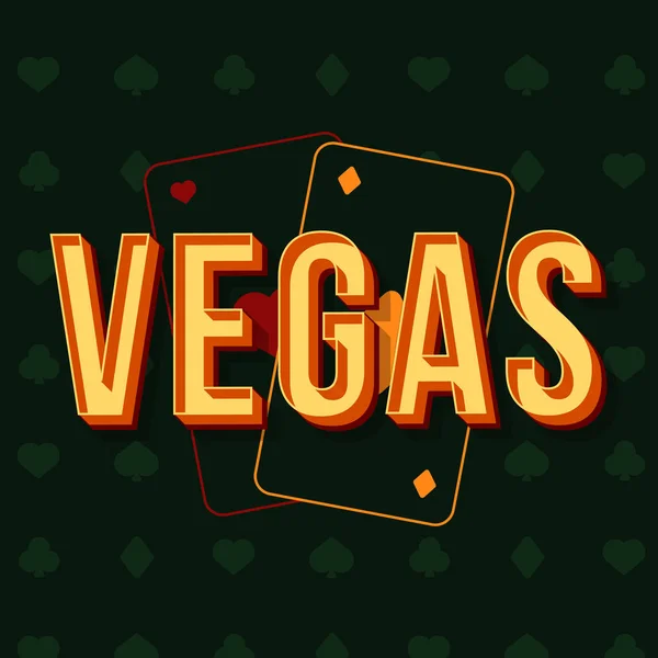 Vegas vintage 3d vector de letras — Archivo Imágenes Vectoriales