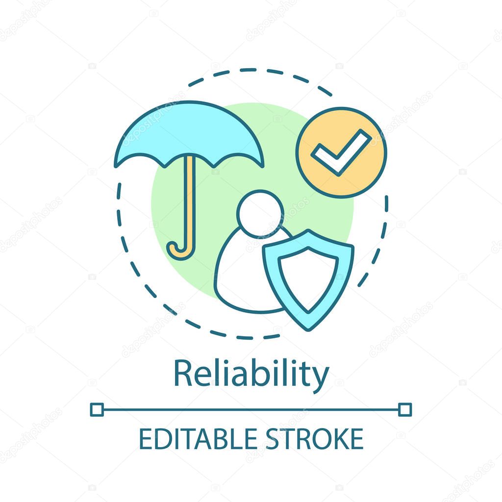 Reliability concept icon