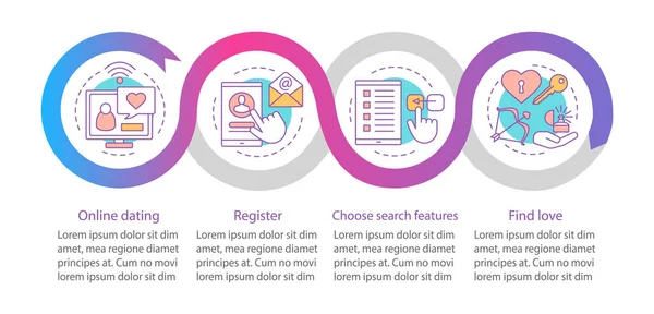 Online Šablona Vektorové Infografické Šablony Prvky Návrhu Obchodní Prezentace Zaregistrujte — Stockový vektor