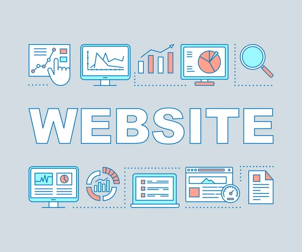 Website Woord Concepten Banner Digitale Marketing Web Consulting Audit Seo — Stockvector