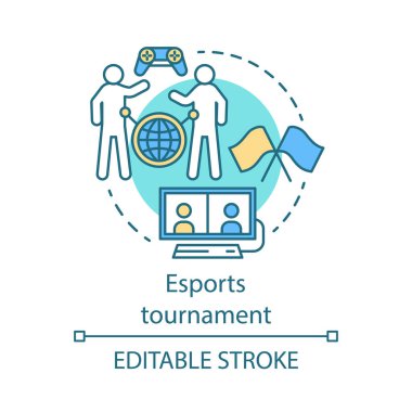 Esports turnuva konsept simgesi