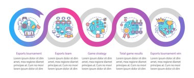 Esports turnuva vektör infografik şablonu