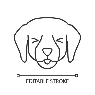 Labrador sevimli kawaii lineer karakter