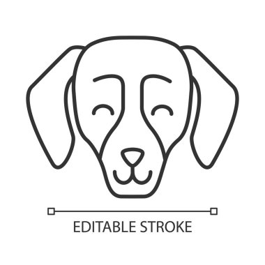 Dachshund sevimli kawaii lineer karakter