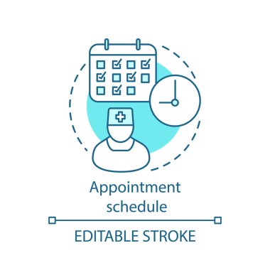 Randevu çizelgesi kavram simgesi