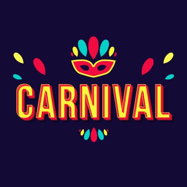 Karnaval vintage 3d vektör yazı
