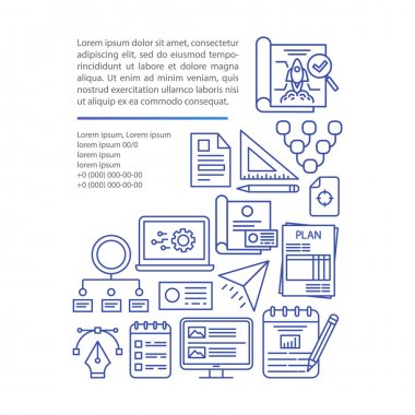 Başlangıç makalesi sayfası vektör şablonu