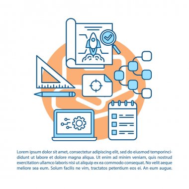 Başlangıç makalesi sayfası vektör şablonu