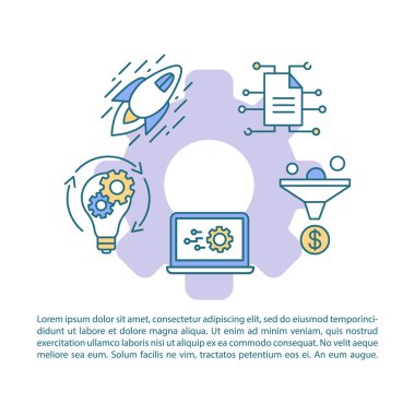 Bu başlangıç başlatma makale sayfası vektör şablonu