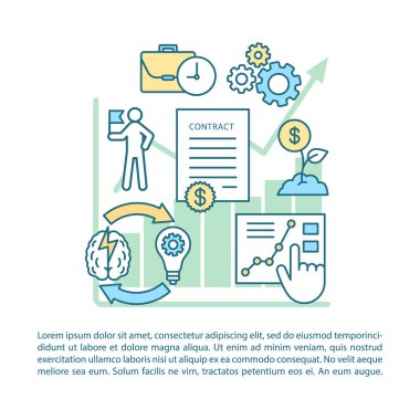 Girişimcilik makale sayfası vektör şablonu