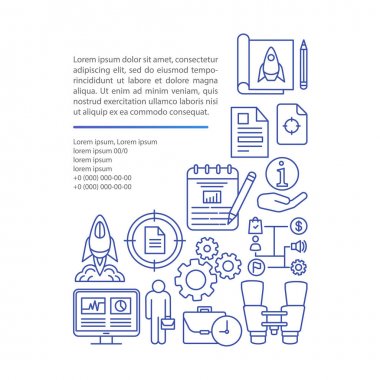 Başlangıç makalesi sayfası vektör şablonu