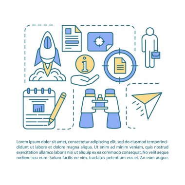 Prototip başlatma makale sayfası vektör şablonu