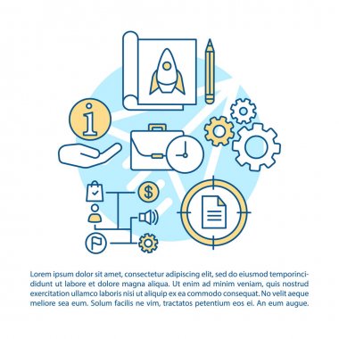 Pilot proje makale sayfası vektör şablonu